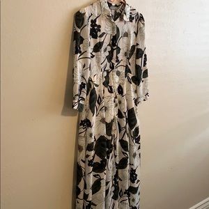 Magnolia flower maxi dress